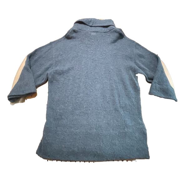 NWT M Design Sweater Womens XL Teal Icelandic Wool Pure Sheep Wool Knit Oversize - Picture 4 of 9